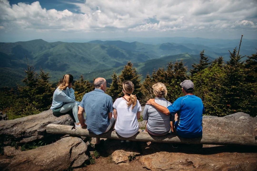 Family on Mountain
